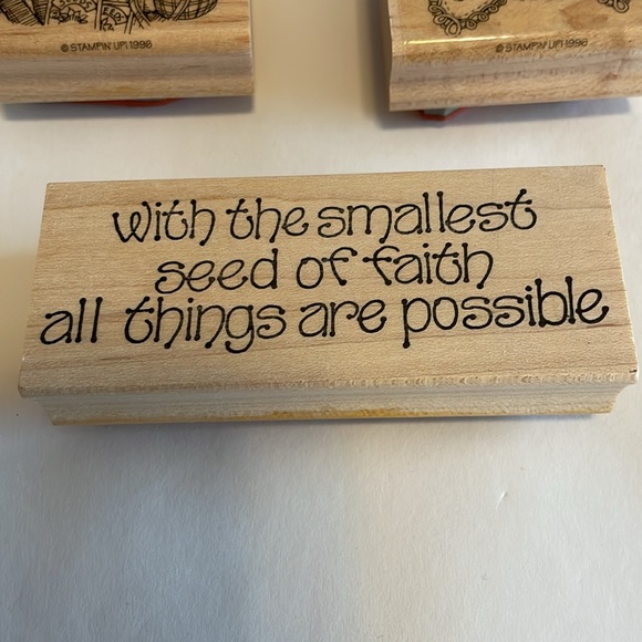 Seeds Rubber Stamps, Sewing Stamps, With the Smallest of Seed of Faith stamp - Picture 4 of 5